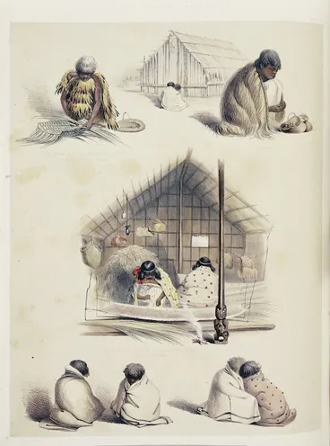 Image: Angas, George French, 1822-1886 :Domestic sketches. George French Angas [delt]; J. W. Giles [lith]. Plate 59, 1847.