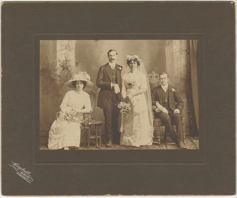 Photograph, Wedding of James and Margaret Welsh