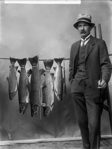 Image: Mr Clark with trout