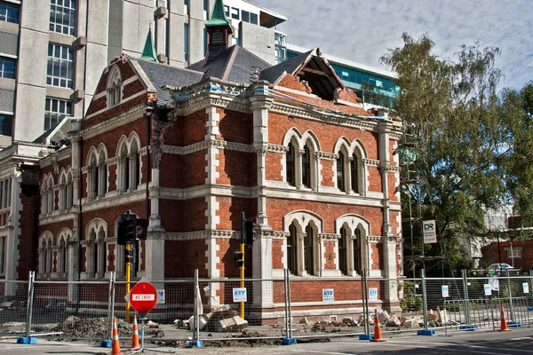 Damaged former Canterbury Public Library building