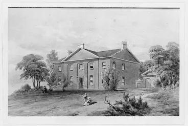Image: Thomas, Edmund, 1827-1867 :Samuel Marsden's vicarage at Parramatta in 1817. ca 1860?
