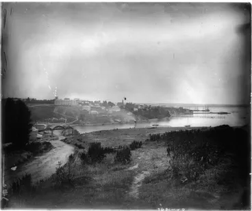Image: Mechanics Bay and Wynyard Pier from Parnell Rise, 1868