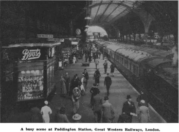 Image: A busy scene at Paddington Station, Great Western Railways, London