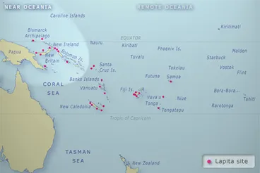 Sites of Lapita pottery Image: Sites of Lapita pottery