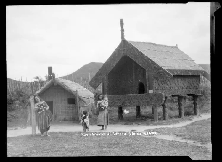 Māori Whares at Whakarewarewa, Rotorua