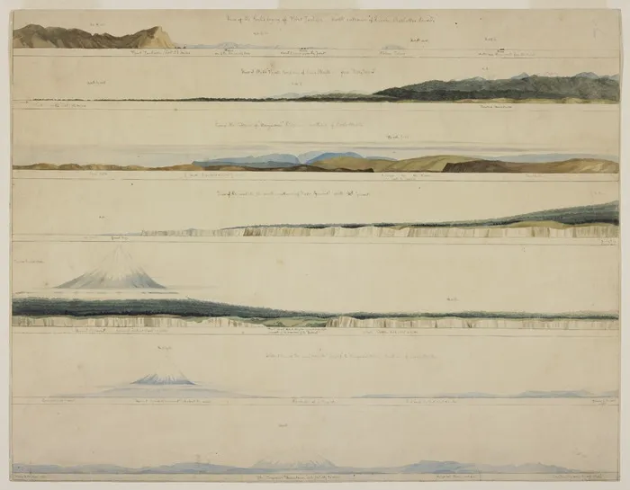 [Heaphy, Charles] 1820-1881 :View of the rocks laying off Point Jackson - North entrance of Queen Charlotte's Sound [Between 1839 and 1844?]