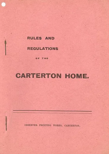 Image: Rules and Regulations of the Carterton Home