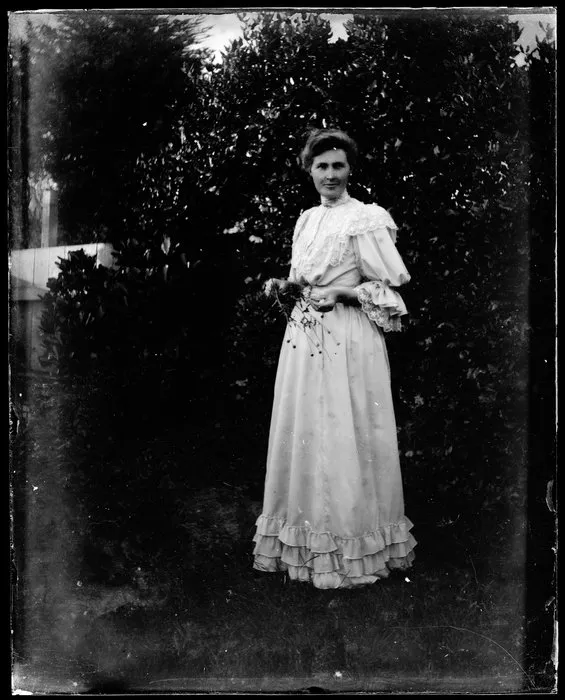 Robina Nicol in garden