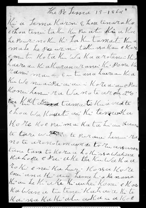 Letter from Te Teira Te Paea to McLean