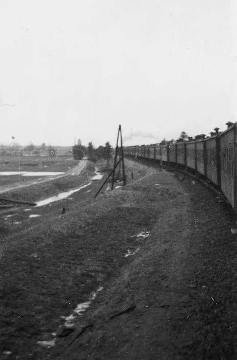Train taking prisoners of war from Poland to Russia