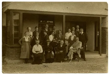 Image: Photograph, Black and White: Lovell-Smith family group at Christmas 1921
