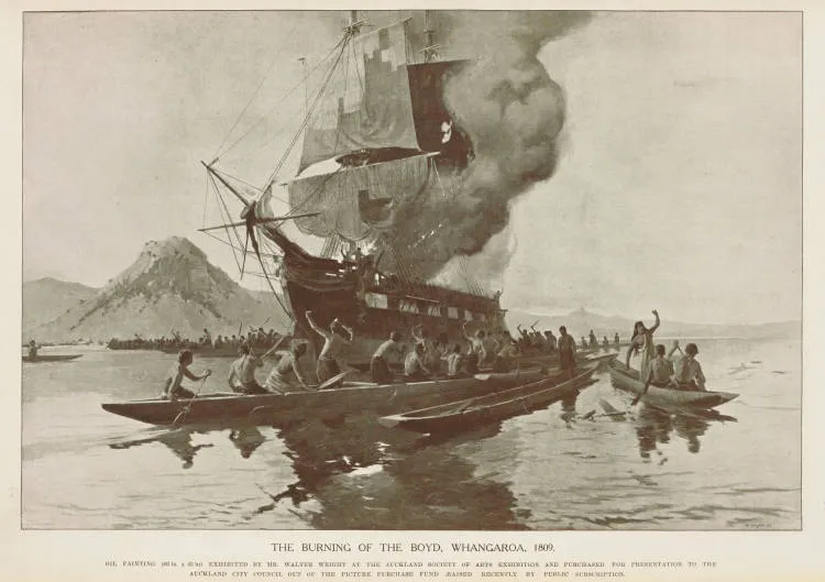 The burning of the Boyd, Whangaroa, 1809