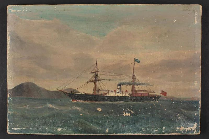 Oil painting: SS WELLINGTON (1863)