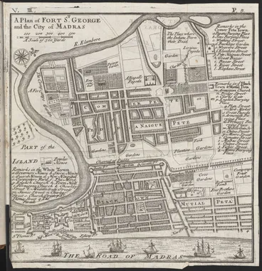 Image: A plan of Fort St. George and the city of Madras