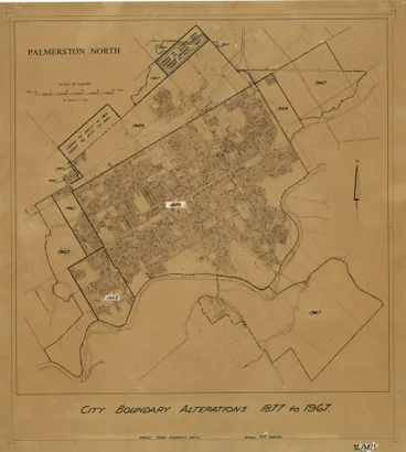 Image: Palmerston North City Boundary alterations 1877 to 1967