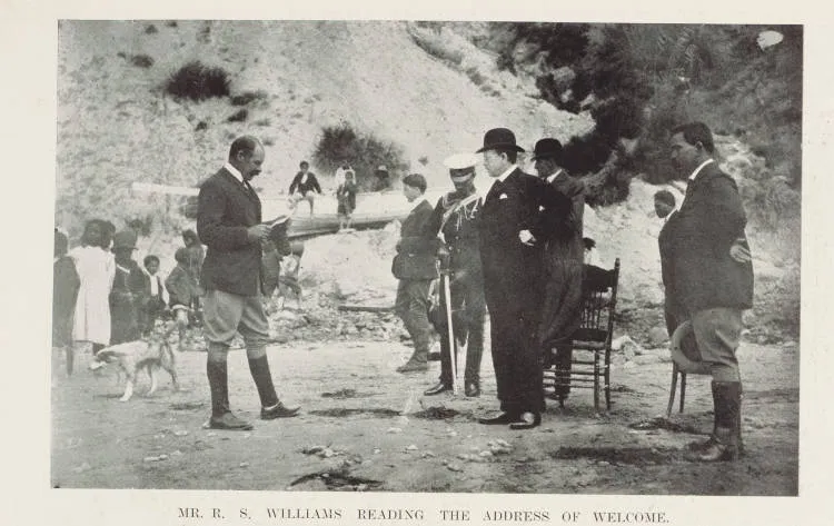 Mr. R.S. Williams reading the address of welcome