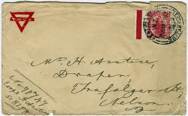 YMCA, Featherston Camp : envelope Image: YMCA, Featherston Camp : envelope