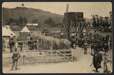 Image: [Military camp with horses]