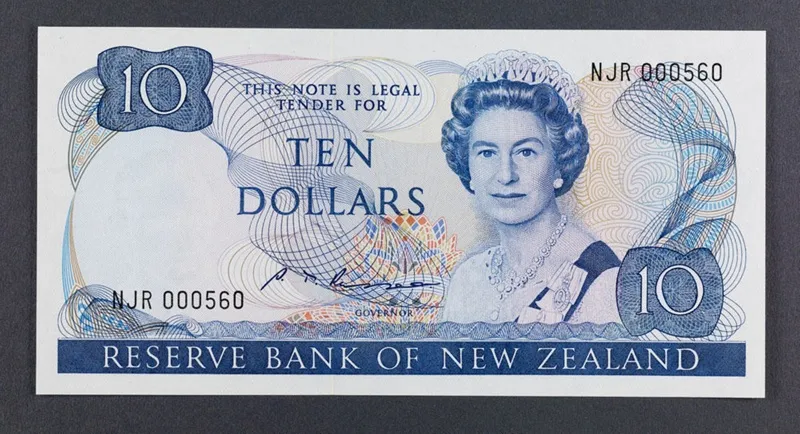 Reserve Bank of New Zealand 1981 Ten Dollars Fourth Series