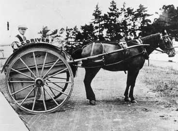 Image: Mr L C Driver's milk delivery float, Summerhays Street