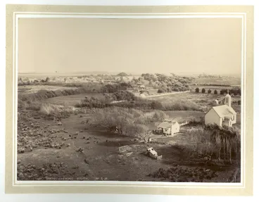 Image: View of Otaki showing St Mary's Catholic church and presbytery