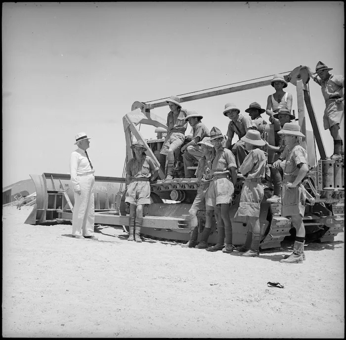 Prime Minister Peter Fraser at the NZ Engineering Training Depot, Maadi