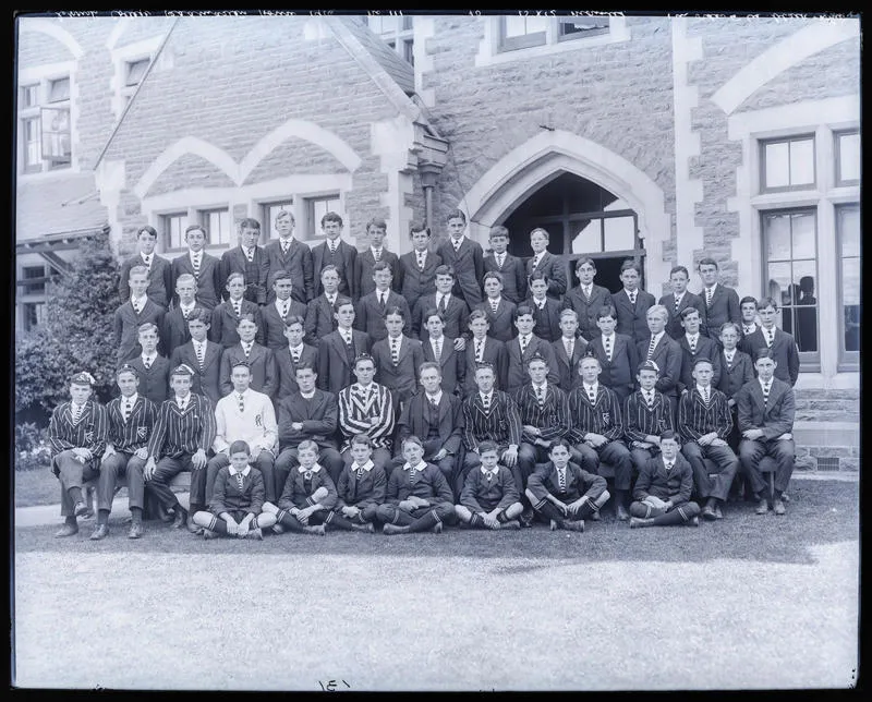 Glass Plate Negative: Christ College group