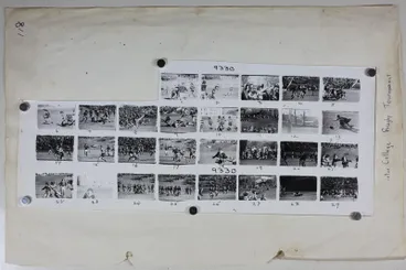 Image: Geoffrey C Wood Nelson Evening Mail proof sheet: Inter College Rugby Tournament