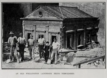 Image: AN OLD WELLINGTON LANDMARK BEING DEMOLISHED
