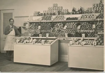 Image: Sun Park Ngan in his fruit and vegetable shop