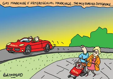 Image: Bromhead, Peter, 1933-:Gay marriage v heterosexual marriage... 31 August 2012