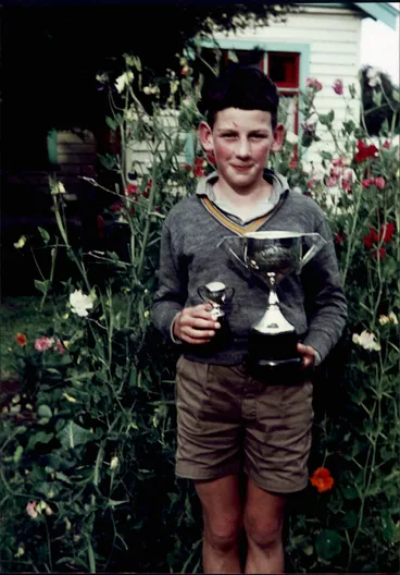 Image: Barrie Leslie with Cross Country and Flower Show Awards