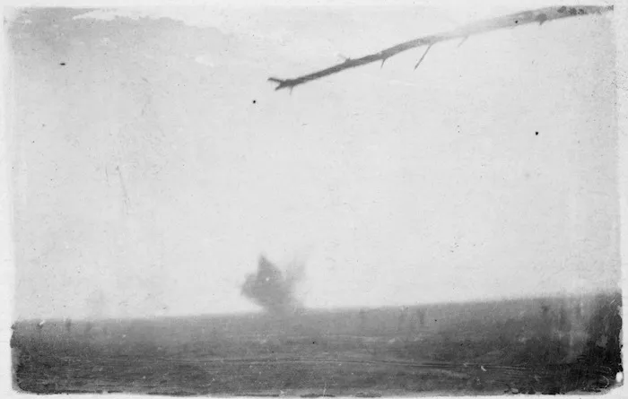 Shell burst at Passchendaele Ridge
