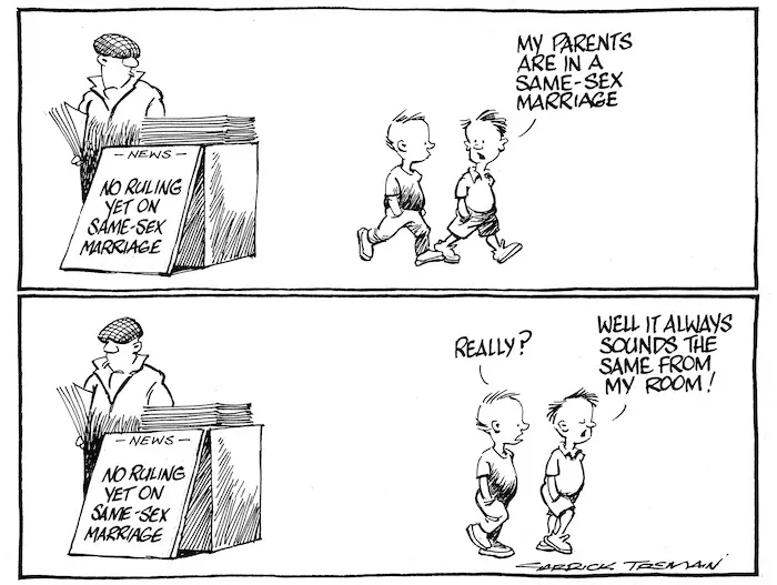 Tremain, Garrick :No ruling yet on same sex marriage... 27 April, 1996.