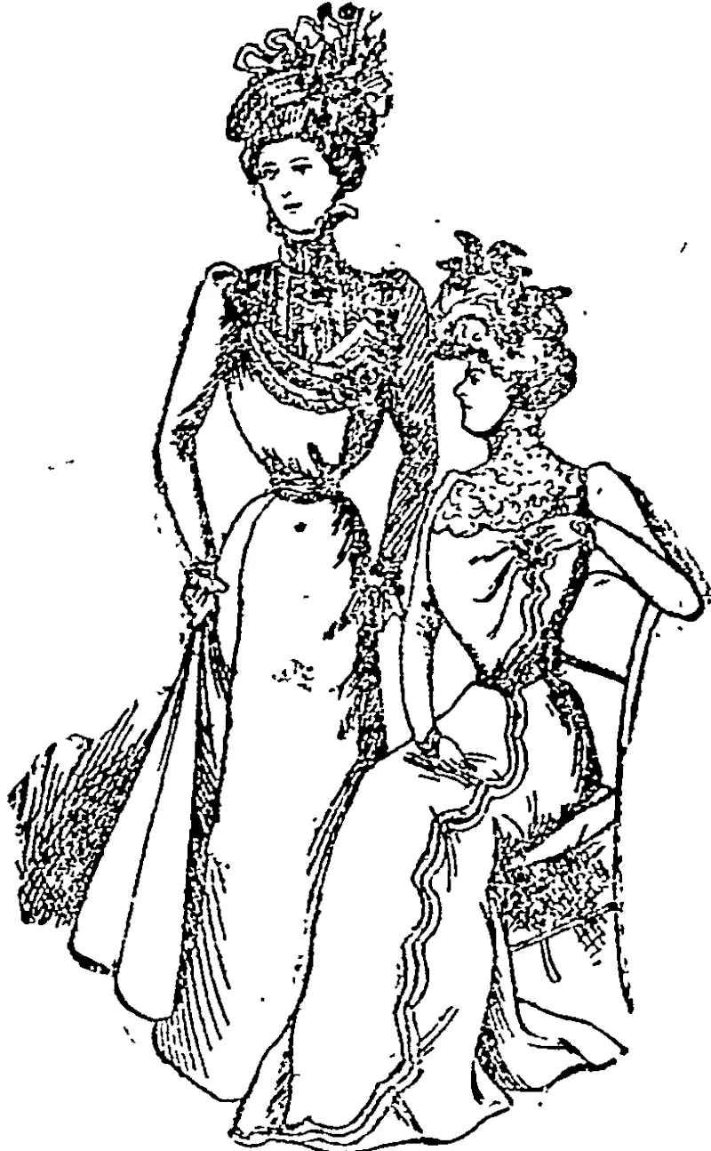 TWO FASUJONABI.K COSTUMES. (Otago Witness, 05 October 1899)