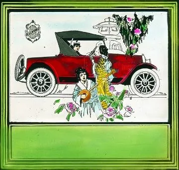 Oldsmobile Roadster car : glass slide