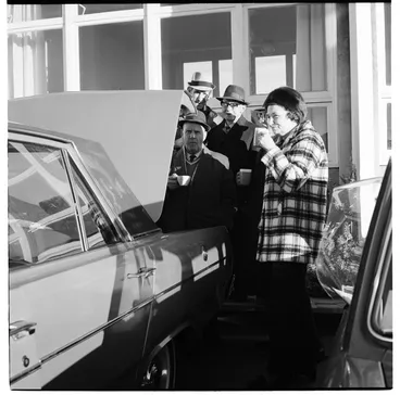 Image: South Wellington Intermediate School grounds after the British Lions-All Blacks rugby match, Athletic Park, Wellington