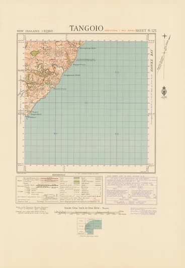 Image: Tangoio [electronic resource] / compiled from plane table sketch surveys & official records by the Lands & Survey Department.