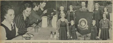 Image: Children from isolated country districts foregather: correspondence school pupils attend a special course at New Plymouth