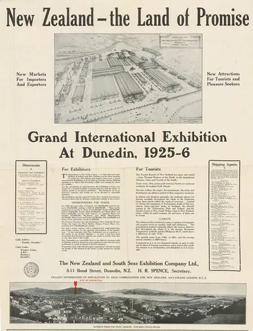 Image: New Zealand and South Seas Exhibition poster, Dunedin 1925-26