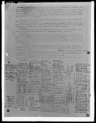 Image: [Photograph of the Waitangi sheet - Te Tiriti o Waitangi]