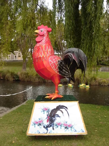 Image: Rooster lantern in Victoria Square