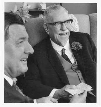 Image: Sir Charles Norwood on his 95th birthday, surrendering his driving licence