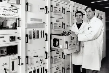 Image: Alcatel; power feed equipment for the Pacrim East submarine optical fibre cable.