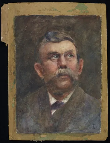 Image: Hodgkins, Frances Mary 1869-1947 :[Portrait of William Mathew Hodgkins. ca 1895?]