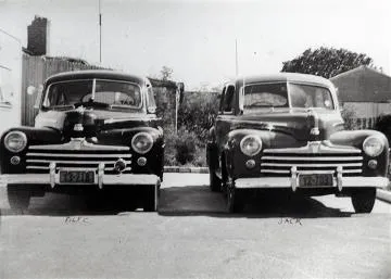 Photograph: Two Ford taxis
