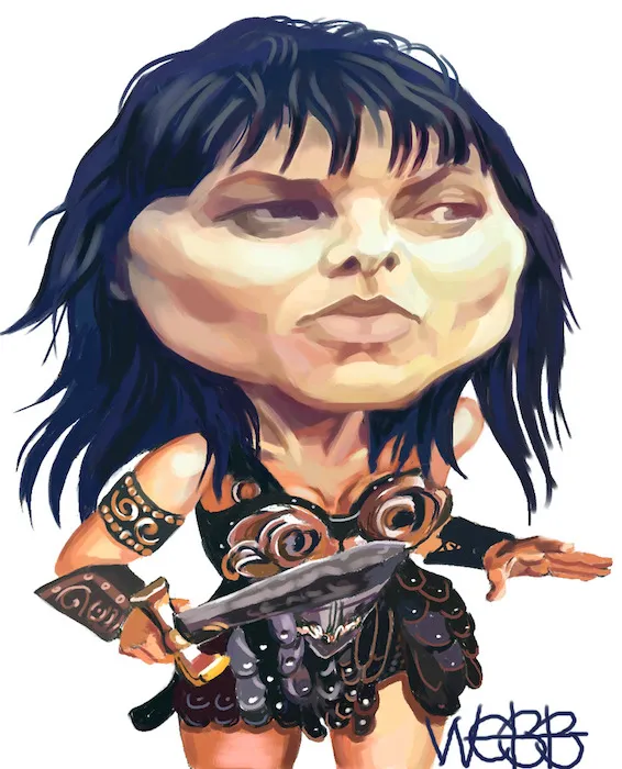 Webb, Murray 1947-:Xena, Warrior Princess (Lucy Lawless) (circa 1997-1999).