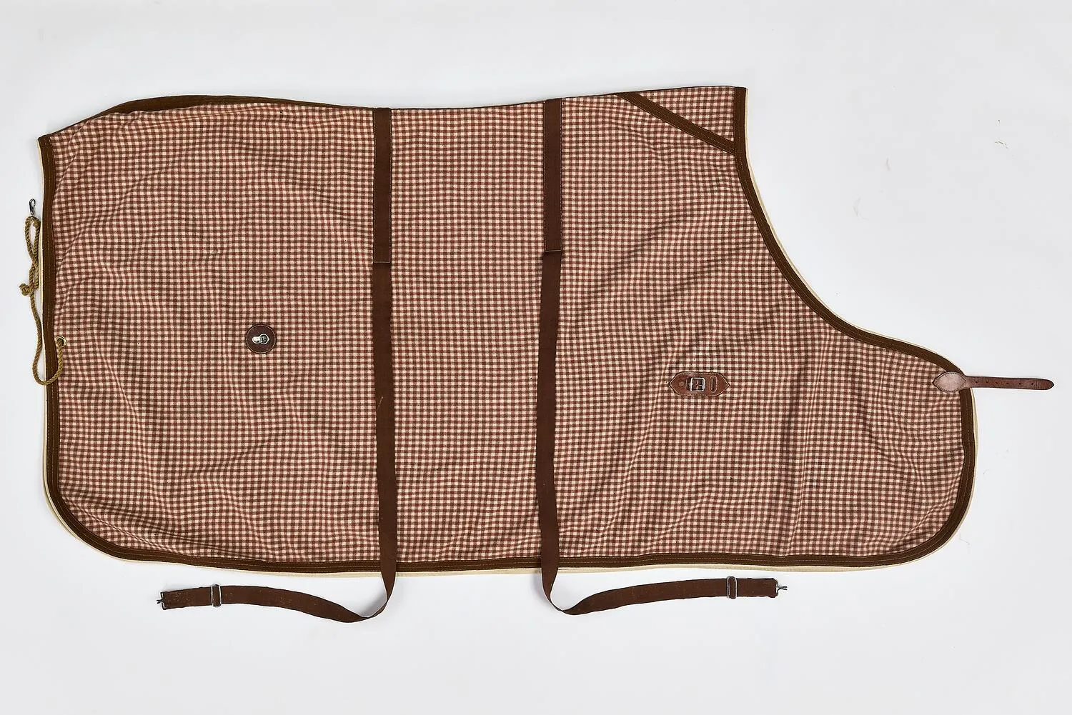 Horse Rug - Brown & White Check Wool, Phar Lap, Melbourne, Victoria, 1932