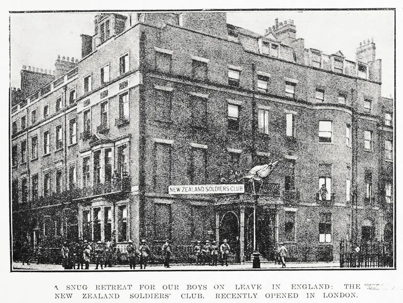 A snug retreat for our boys on leave in England: the New Zealand Soldiers' Club, recently opened in London