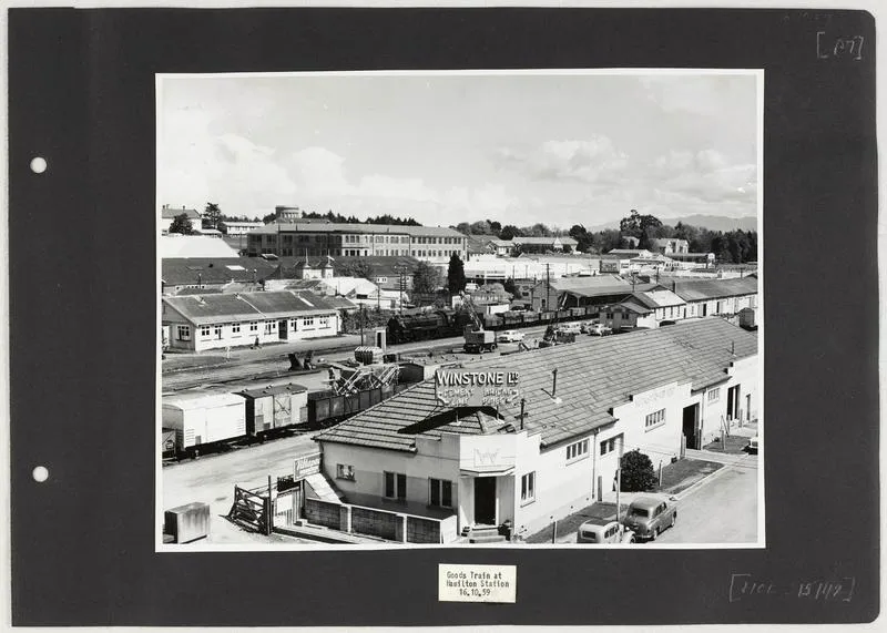 Aerial view across central Hamilton